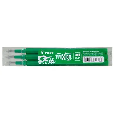 Vente Directe Set de 3 recharges d'encre verte pour le Frixion Ball Clicker - Pilot