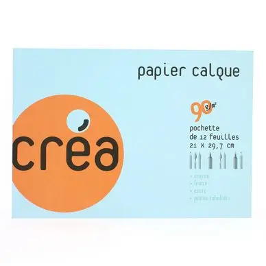 Commander Vite Papier calque 90g A4 pochette de 12 feuilles - Créa