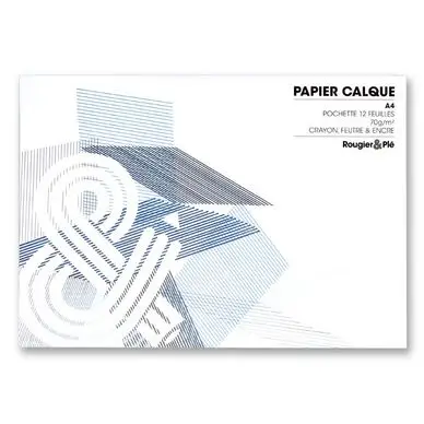 Prix Cassé Papier calque 70g A4 pochette de 12 feuilles - Rougier&Plé