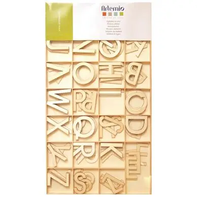 Seulement Aujourd'hui Lettres en bois 6cm 130 pièces - Artemio