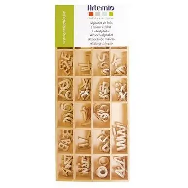 Silhouette Alphabet en bois 162 pcs - Artemio Marque