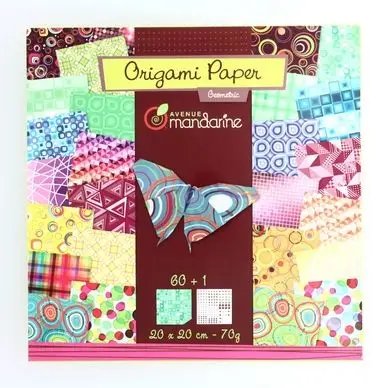 Papier origami Geometric 20 x 20 cm 60 feuilles - Avenue Mandarine Remise