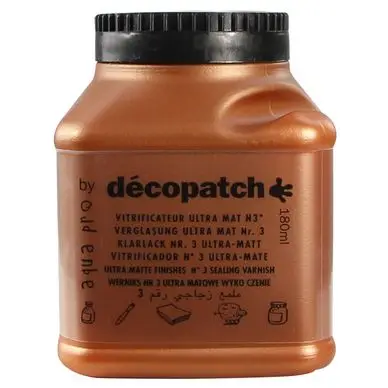 Vernis vitrificateur ultra mat 180 ml - Décopatch Certifié