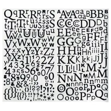 Super Prix Alphabet stickers noir pailleté - Artemio