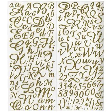 Certifié Alphabet pailleté or - 0,8 à 2,5 cm - Artemio