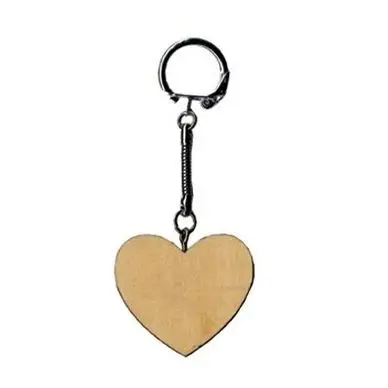Dernière Chance Porte-clés en bois Cœur 6 x 4,5 cm - Artemio