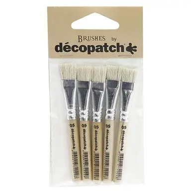 Pack 5 petits pinceaux pure soie - Décopatch Promotion Saisonnière