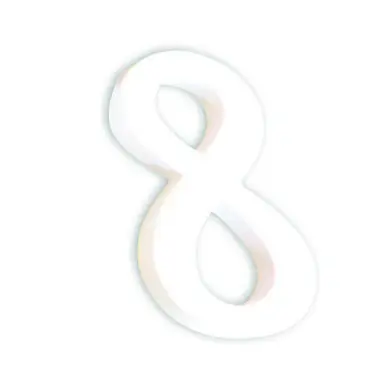 Chiffre en papier mâché petit 8 - Décopatch Vente Flash