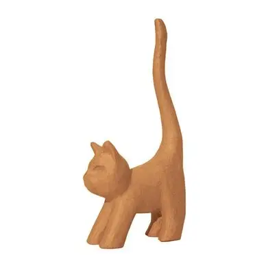 Objet en papier mâché chat 16,5 x 9,3 x 3,5 cm - Décopatch Dernière Chance