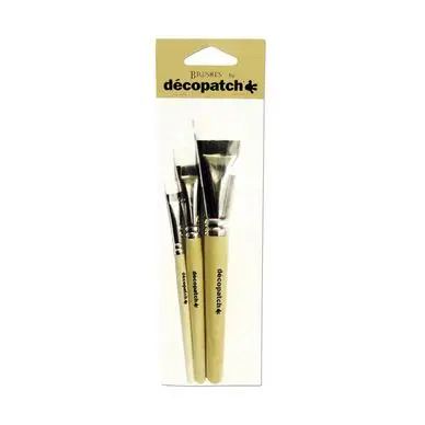 Super Prix Lot de 3 pinceaux nylon n° 10-17-30 - Décopatch