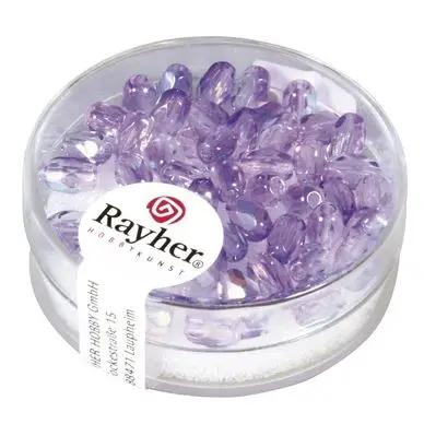 Prix Choc Perles olives facettées dépolies 6 x 4 mm x 50 pces - Rayher