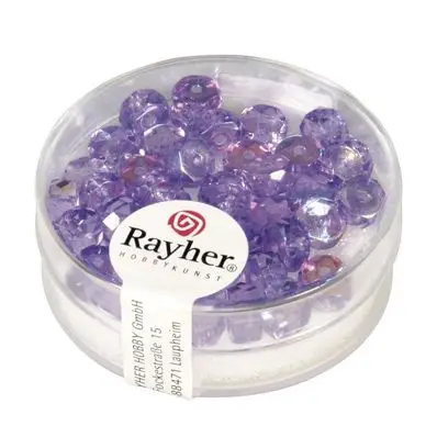 Perles rondelles facettées dépolies 6 x 3 mm x 40 pces - Rayher Réduction