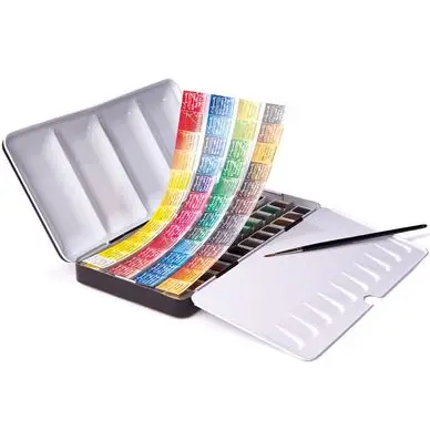 Boite aquarelle extra-fine au miel 48 1/2 godets en boîte métallique - Sennelier Satisfait Ou Remboursé