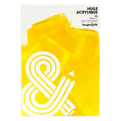 Bloc huile et acrylique A5 - 290g/m² - 20 feuilles - Créa Must-Have