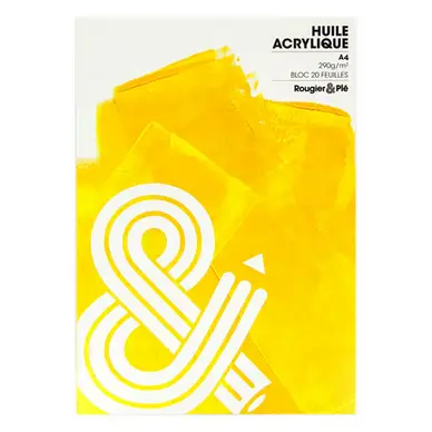 Bloc huile et acrylique A4 - 290g/m² - 20 feuilles - Créa Promotion