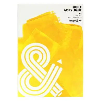 Bloc huile et acrylique A3 - 290g/m² - 20 feuilles - Rougier&Plé Acheter En Ligne