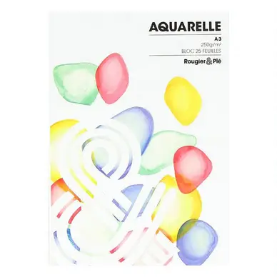 Bloc aquarelle 250 g/m² 25 feuilles A3 - Créa Acheter En Ligne
