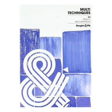 Bloc multi-techniques 180 g/m² 60 feuilles A4 - Rougier&Plé Usine Directe