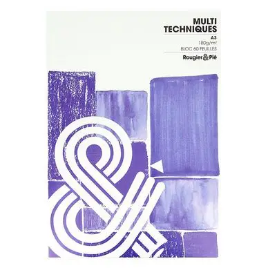 Bloc multi-techniques 180 g/m² 60 feuilles A3 - Rougier&Plé Affaire À Saisir