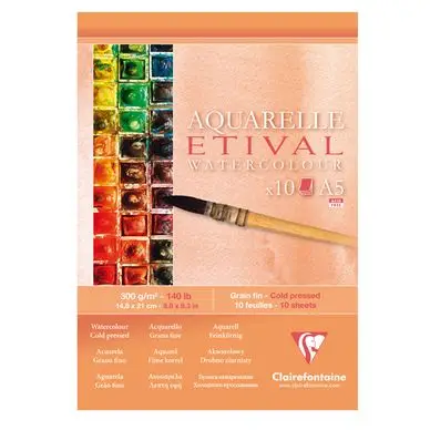 Pas Cher Bloc de papier aquarelle Etival 300 g/m² - Clairefontaine