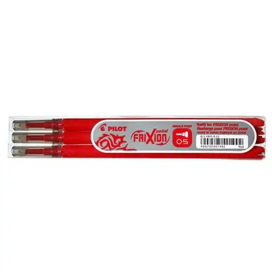 Set de 3 recharges d'encre rouge pour le Frixion point - Pilot Haute Qualité