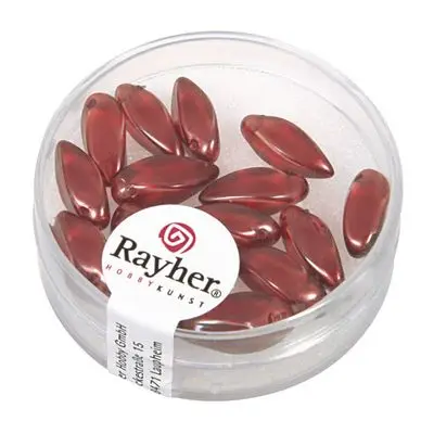 Meilleur Choix Perles en verre goutte 6 x 12 mm x 15 pces - Rayher