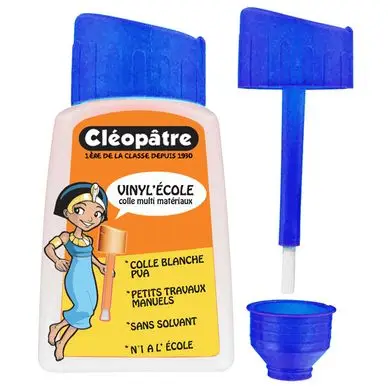 Soldes Colle vinylique Vinyl'école 80 g avec pinceau - Cléopatre