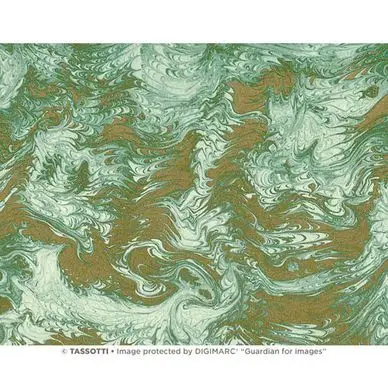 Papier Italien 50 x 70 cm 85 g/m² Marbré vert et or - Esprit Papier Must-Have