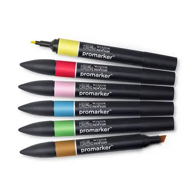 Acheter En Ligne Set de 6 Promarker tons moyens - Winsor & Newton