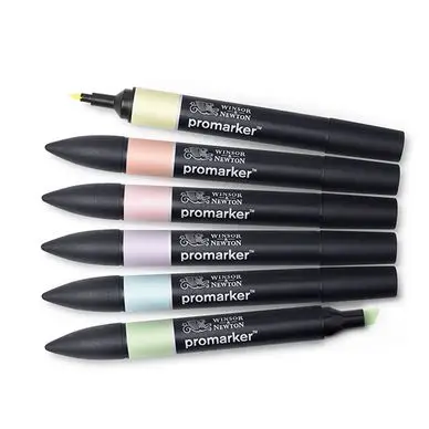 Prix Choc Set de 6 Promarker tons pastels - Winsor & Newton