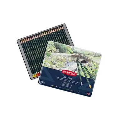 Top Vente Crayon de couleur Artists Boîte métal 24 pcs - Derwent