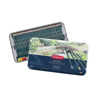 Crayon de couleur Artists Boîte métal 36 pcs - Derwent Offre Limitée