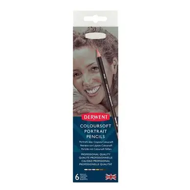Crayon de couleur Coloursoft Boîté métal 6 pcs - Derwent Super Prix
