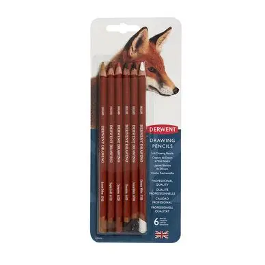 Crayon de couleur Drawing Set 6 pcs - Derwent Affaire À Saisir