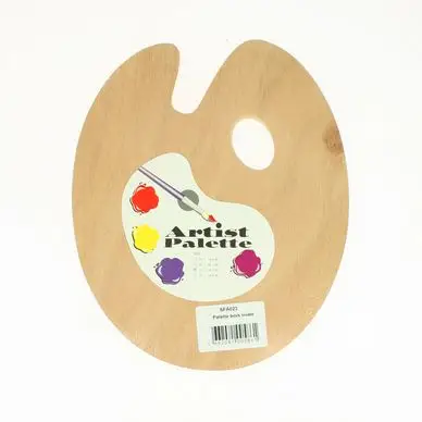 Palette en bois ovale - Créa Pas Cher