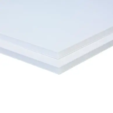 Carton mousse 5 mm 2 faces aluminium laqué blanc - Airplac Expédition Rapide