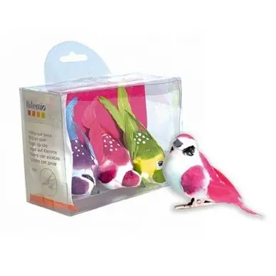 Oiseau sur pince Set n°2 9 cm 3 pcs - Artemio Bon Plan