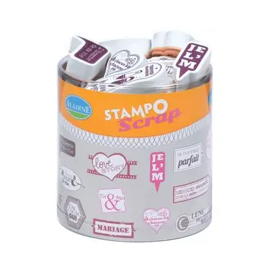 26 tampons mousse Stampo'Scrapmariage- Aladine Commander Maintenant