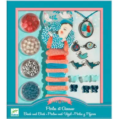 Coffret de création de bijoux Perles et oiseaux - Djeco Offre Du Jour