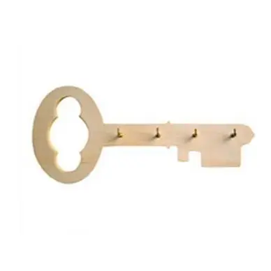 Clé porte-clés en bois - 19,7 cm - Artemio Expédié Aujourd'hui