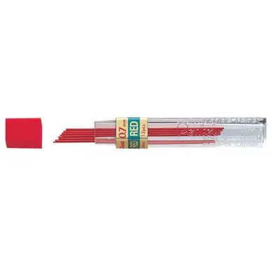 Commande En Gros 12 mines 0,7 mm rouges - Pentel