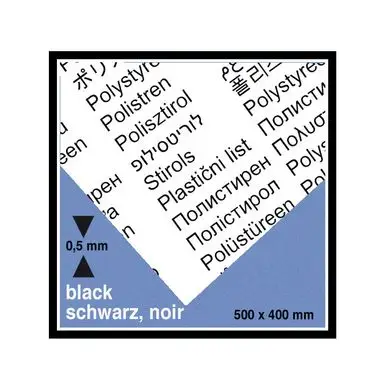 Jusqu'à Épuisement Des Stocks Plaque de plastique noire opaque 40 x 50 cm ep. 0,5 mm - Schulcz