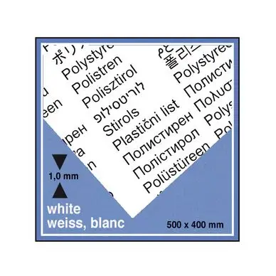 Prix Cassé Plaque de plastique blanc. 50 x 40 cm ep. 1 mm - Schulcz