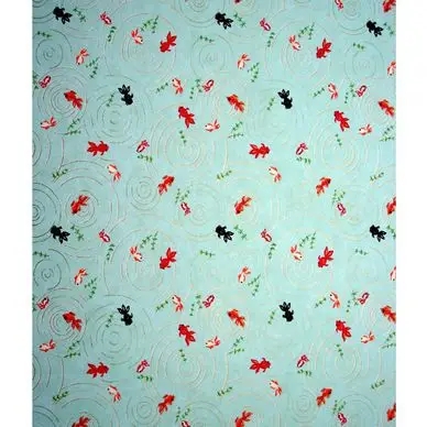 Papier Japonais 52 x 65,5 cm 100 g/m² Poissons rouge fond bleu - Esprit Papier Paiement Sécurisé