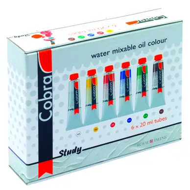 Acheter En Ligne Peinture à l'huile diluable à l'eau Cobra set de 6 - Talens