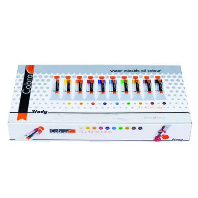 Peinture à l'huile diluable à l'eau Cobra set de 10 - Talens Meilleur Prix