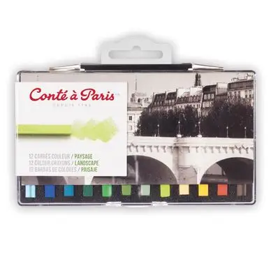 Offre Spéciale Pastel carré Assortiment paysage 12 couleurs - Conté à Paris