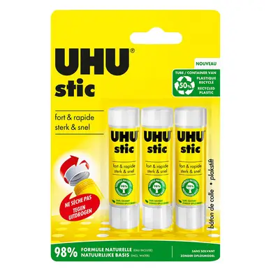 Lot de 3 sticks de colle 8,2 g - Uhu Super Prix