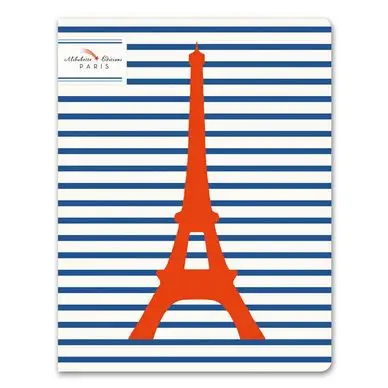 Cahier ligné numéroté 17 x 22 cm 100 g/m² 64 p Matelot Eiffel - Alibabette Éditions Top Vente