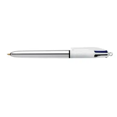 Top Vente Stylo-bille 4 couleurs corps argenté - Bic